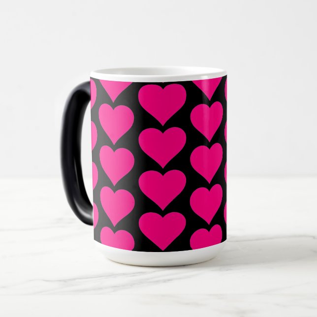 Mug Magic Happy Valentine's Day - pink heart accent (Devant gauche)