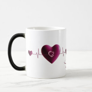 Mug Magic Heartbeat of Love - Modern Heartbeat Art Color