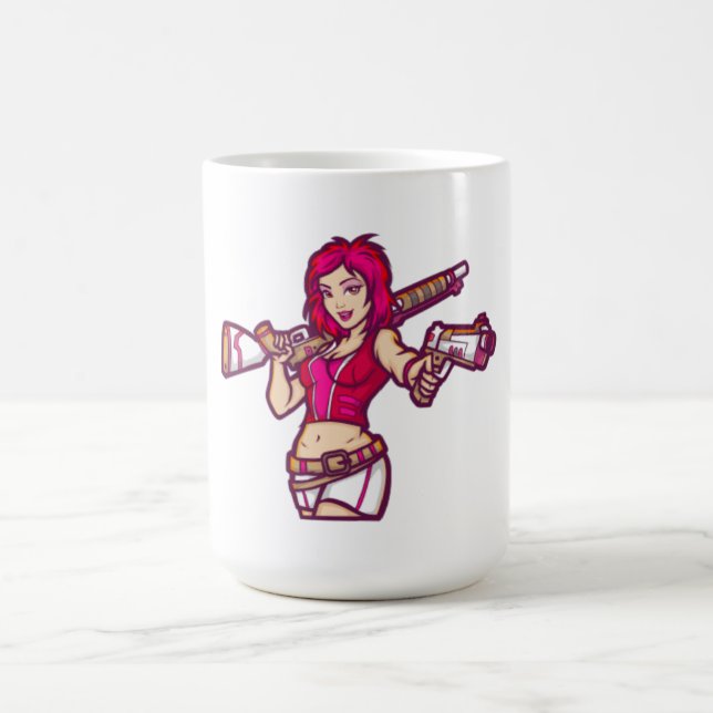 Mug Magic Héroïne de l'action rose (Centre)