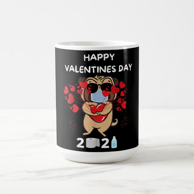 Mug Magic Heureuse Sainte-Valentin de masque de visage du co (Centre)