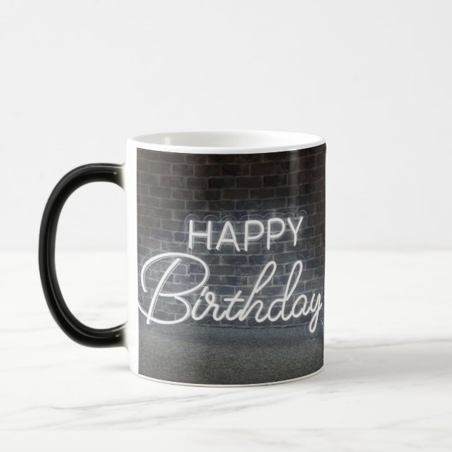 MUG MAGIC **HEUREUX ANNIVERSAIRE MUG** OU "ENSEIGNANT" (Gauche)