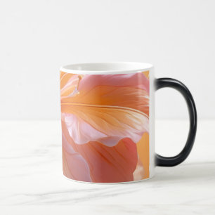Mug Magic Hibiscus Floral Foncé aux Teintes de Pêche