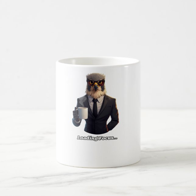 Mug Magic Homme d'affaires Faucon Charge Café Focus (Centre)