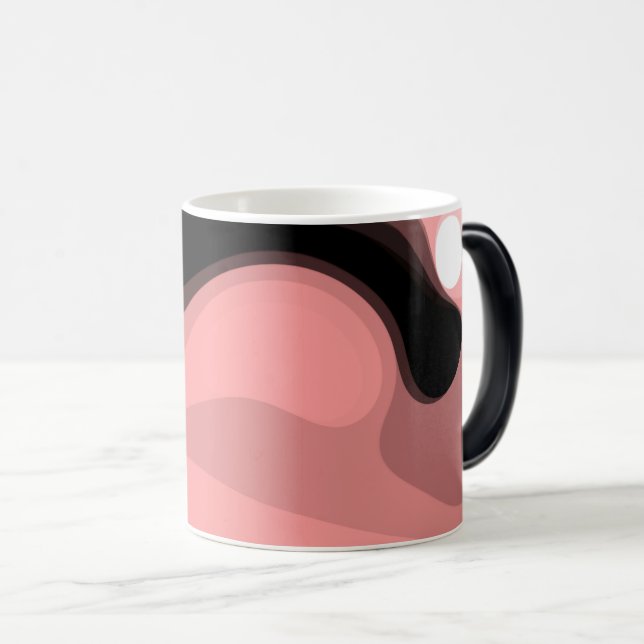 Mug Magic Horizon coucher de soleil : rose, noir et blanc Ab (Devant droit)