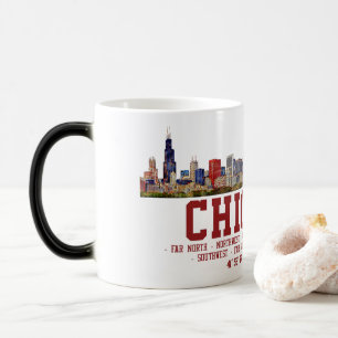 Mug Magic Horizon de Chicago.  Noms et coordonnées des zones