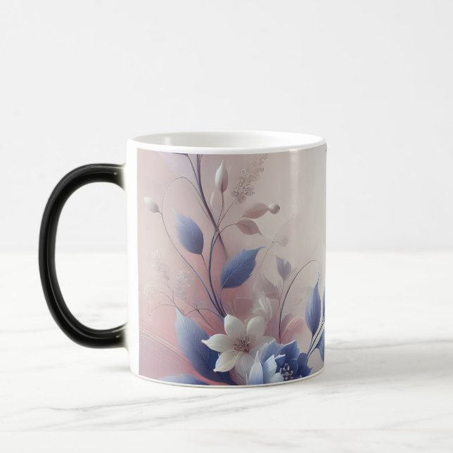 Mug Magic Horloge Abstraite Pastel Floral (Gauche)