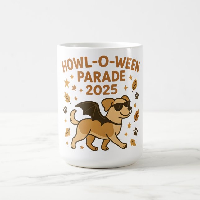 Mug Magic Howl O Ween Parade 2025 Cute Dog Halloween Art (Centre)