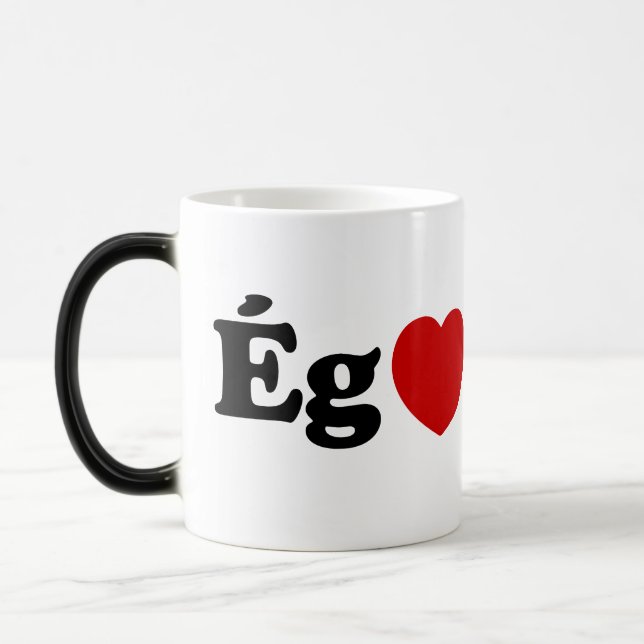 Mug Magic I Heart (Love) Skyr [Ég Elska Skyr] Islandais (Gauche)