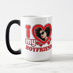 Mug Magic I Love My Boyfriend Personalized Heart Photo