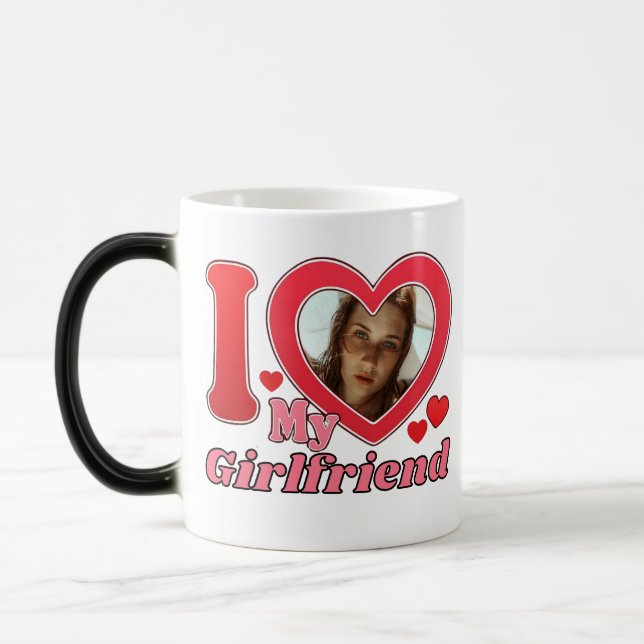 Mug Magic I Love My Girlfriend Petit ami Femme Mari Photo (Gauche)