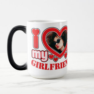 Mug Magic I Love My Girlfriend Photo Texte personnalisé