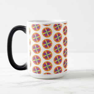 Mug Magic Illustration de formes florales orange