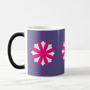 Mug Magic Illustration de formes florales violettes et roses