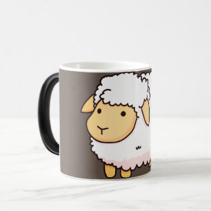 Mug Magic Illustration d'un animal mignon de mouton blanc