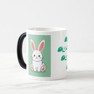 Mug Magic Image de lapin de Pâques blanc