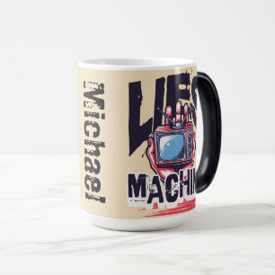 Mug Magic Image rétro Cool de nom personnalisé Télévision gr