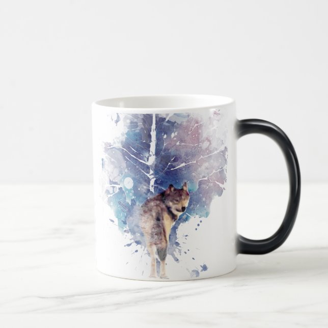 Mug Magic Imaginaire Wolf Tree Graphisme Art Faune Animal Ar (Droite)