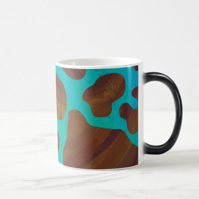 Mug Magic Impression Brown et Turquoise de vache (Droite)