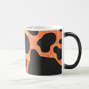 Mug Magic Impression noire et orange de vache