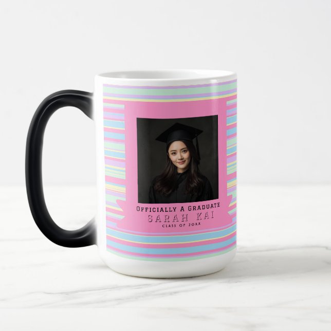 Mug Magic Impression rayée unique diplômée de la petite-fill (Gauche)