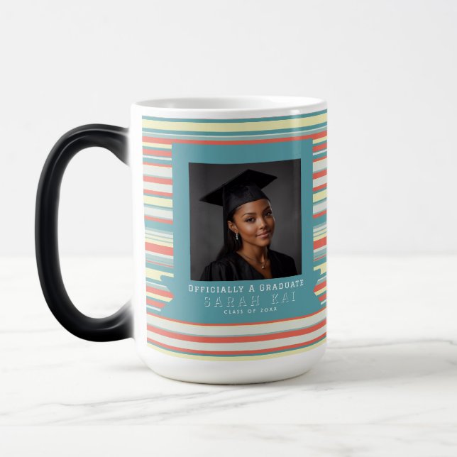 Mug Magic Impression rayée unique Enseignant certifié (Gauche)