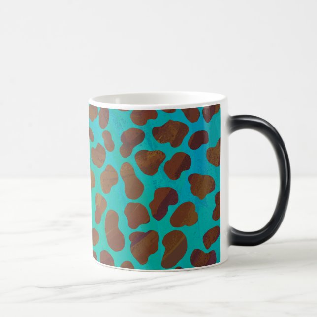 Mug Magic Imprimé marron et sarcelle Dalmatien (Droite)