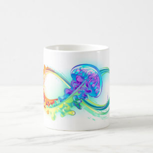 Mug Magic Infini avec méduse arc-en-ciel