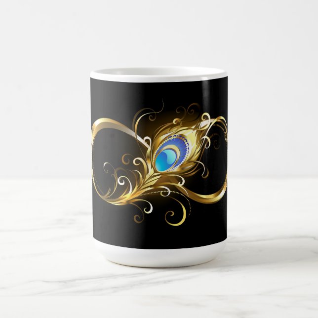 Mug Magic Infinité avec plume de paon doré (Centre)