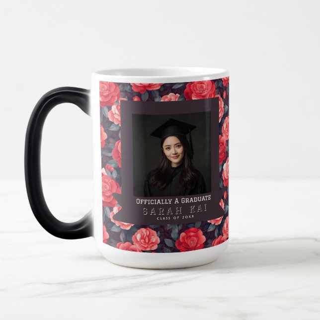 Mug Magic Ingénieur certifié de la fleur de rose mignonne (Gauche)