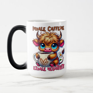 Mug Magic Inhaler de la caféine, exhaler la négativité
