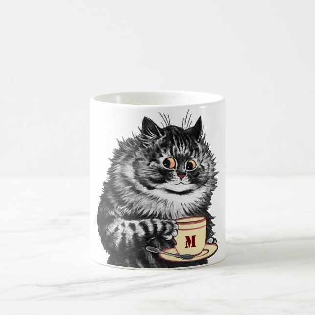 Mug Magic Initiale Personnalisable, Chat Lover Café, Louis W (Centre)