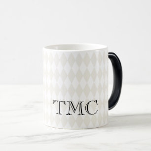 Mug Magic INITIALES Monogrammes Classiques Arlequin Diamants