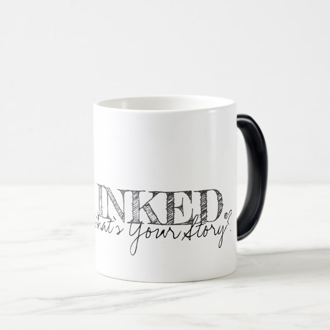 Mug Magic INKED. Quelle Est Votre Histoire ? Typographie du  (Devant droit)