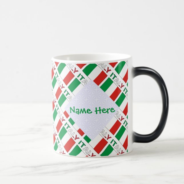 Mug Magic Italie Drapeau italien Carrelé vert personnalisé (Droite)