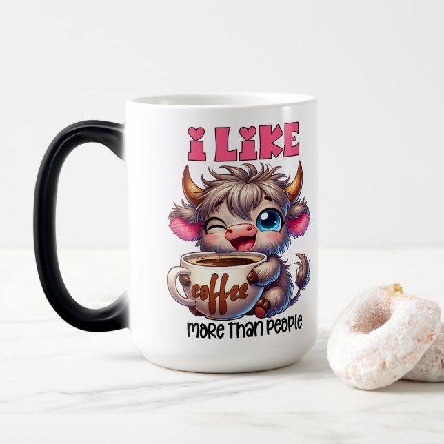 Mug Magic J'aime le café plus que les gens  (Avec donut)