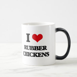 Mug Magic J'aime les poulets en caoutchouc