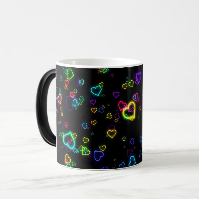 Mug Magic J'aime U - néon heureux (Devant gauche)