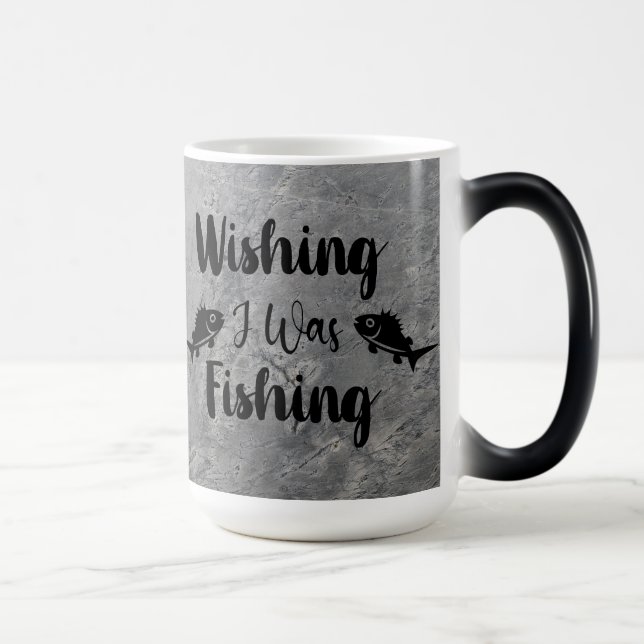 Mug Magic J'aimerais pêcher une citation drôle (Droite)