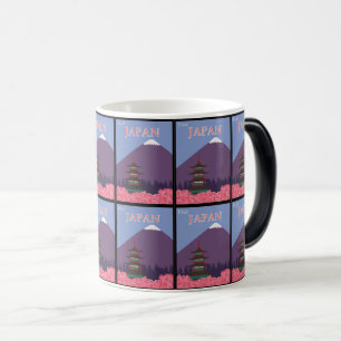 Mug Magic Japon vintage : le Mont Fuji et les fleurs