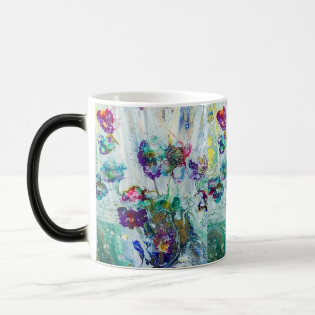 Mug Magic Jardin des colibris Peinture abstraite (Gauche)