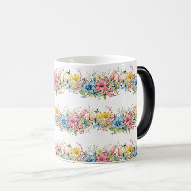 Mug Magic Jardin fleuri coloré - Paradis floral (Devant droit)