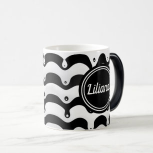 Mug Magic Jazzy Black and White Meling Zebra Stripes