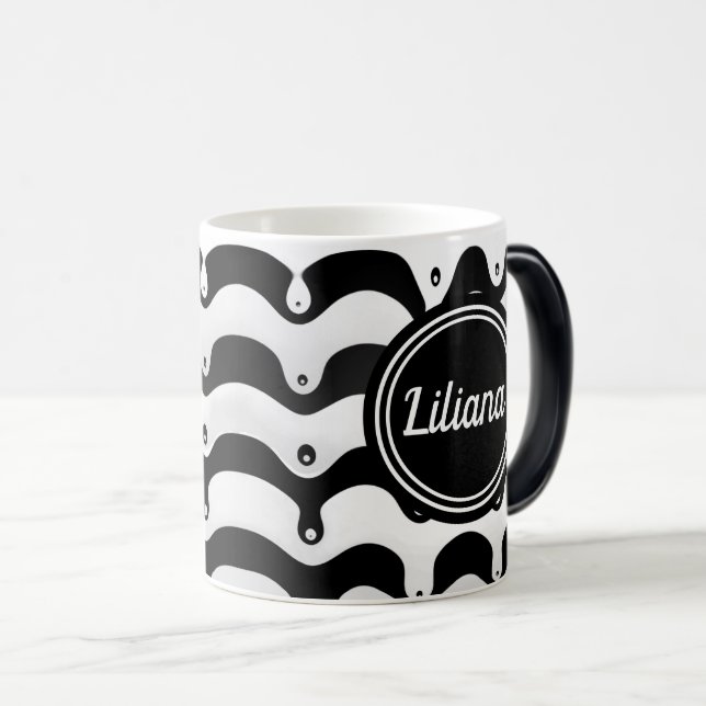 Mug Magic Jazzy Black and White Meling Zebra Stripes (Devant droit)