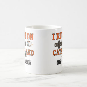 Mug Magic Je cours sur la caféine et les mots de caféine