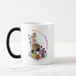 Mug Magic Je crois au lapin ! Oeufs de lapin de Pâques