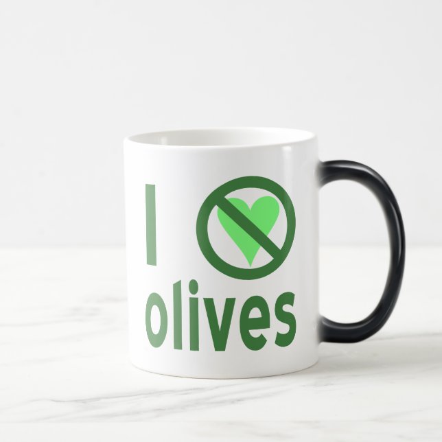 Mug Magic Je déteste les olives, pas d'amour vert (Droite)
