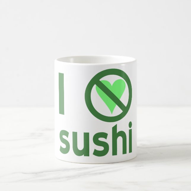Mug Magic Je déteste les sushis pas d'amour  (Centre)