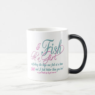 Mug Magic Je pêche comme une fille Engin de pêche