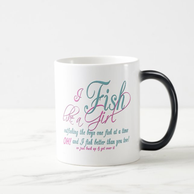 Mug Magic Je pêche comme une fille Engin de pêche (Droite)