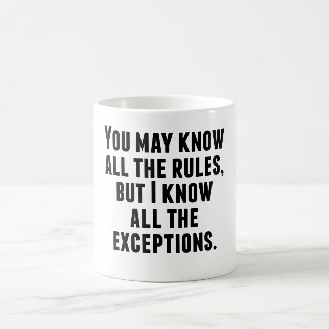 Mug Magic Je sais toutes les exceptions (Centre)